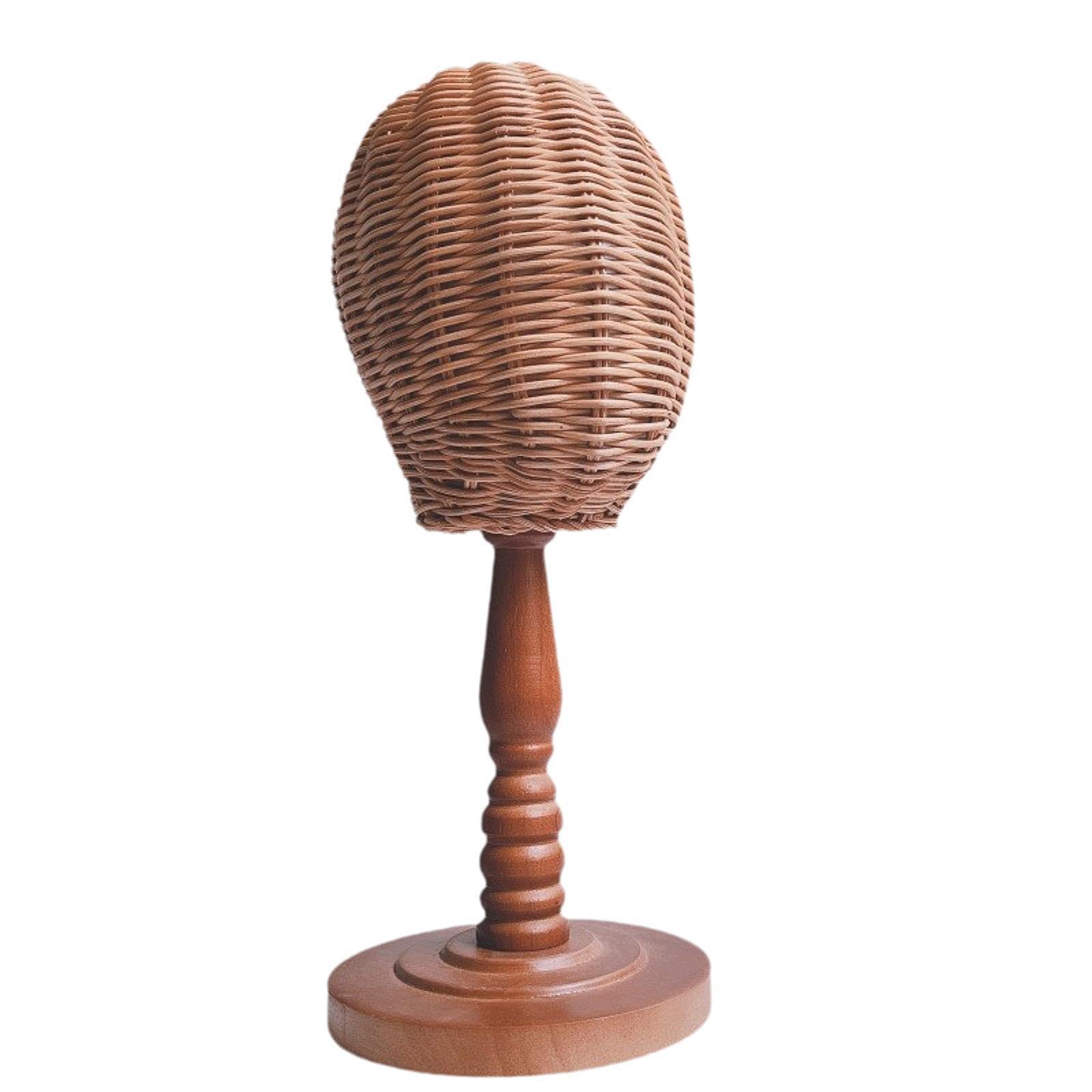 CYDZSRA Hat Display Rack Smart For Displaying Wigs Scarves Hats Accessories Rattan Mannequin Salons And Shops Hat Rack Stand And Wig Holder Hairdresser