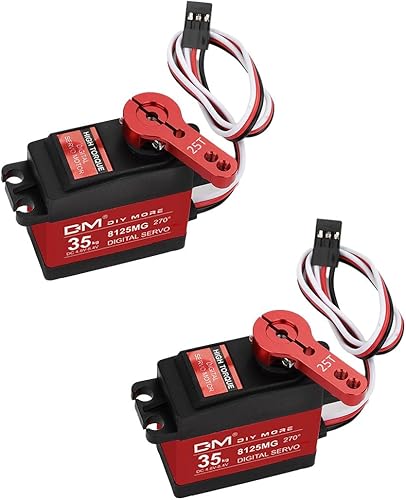 diymore Servo digital de 77.2lbs de alto par impermeable, engranaje de metal completo RC DS servo motor de alto par impermeable para automóvil,