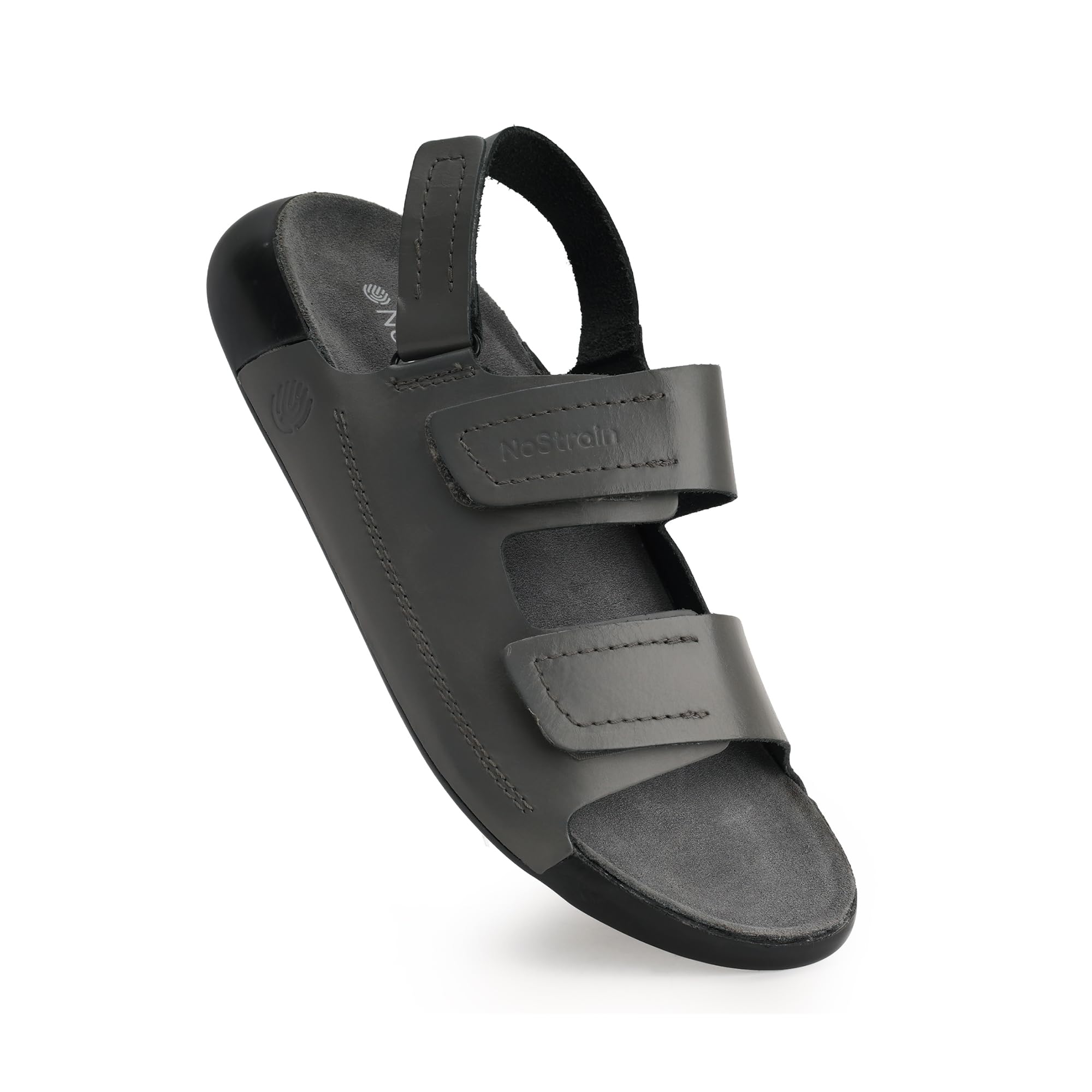 High Arch Support Sandals for man | Dual hook & loop closure | flexible fitting back strap | Top-grade leather upper | premium suede leather Insole | Lightweight & Durable