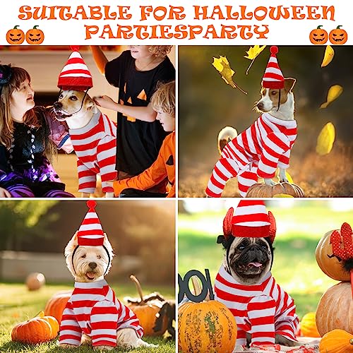 Disfraz Halloween rayas rojo y blanco para perro talla M miniatura 4