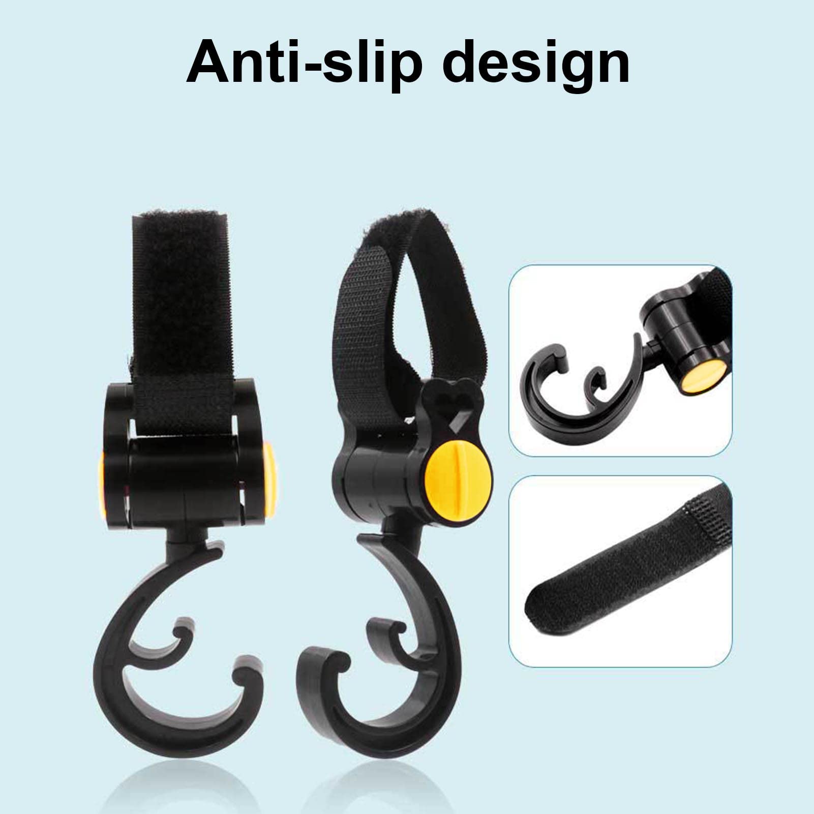 Ganci Universali Per Passeggino 2 Pezzi - Girevoli 360°, Per Borse, Shopping E Mani Libere - Foto 10