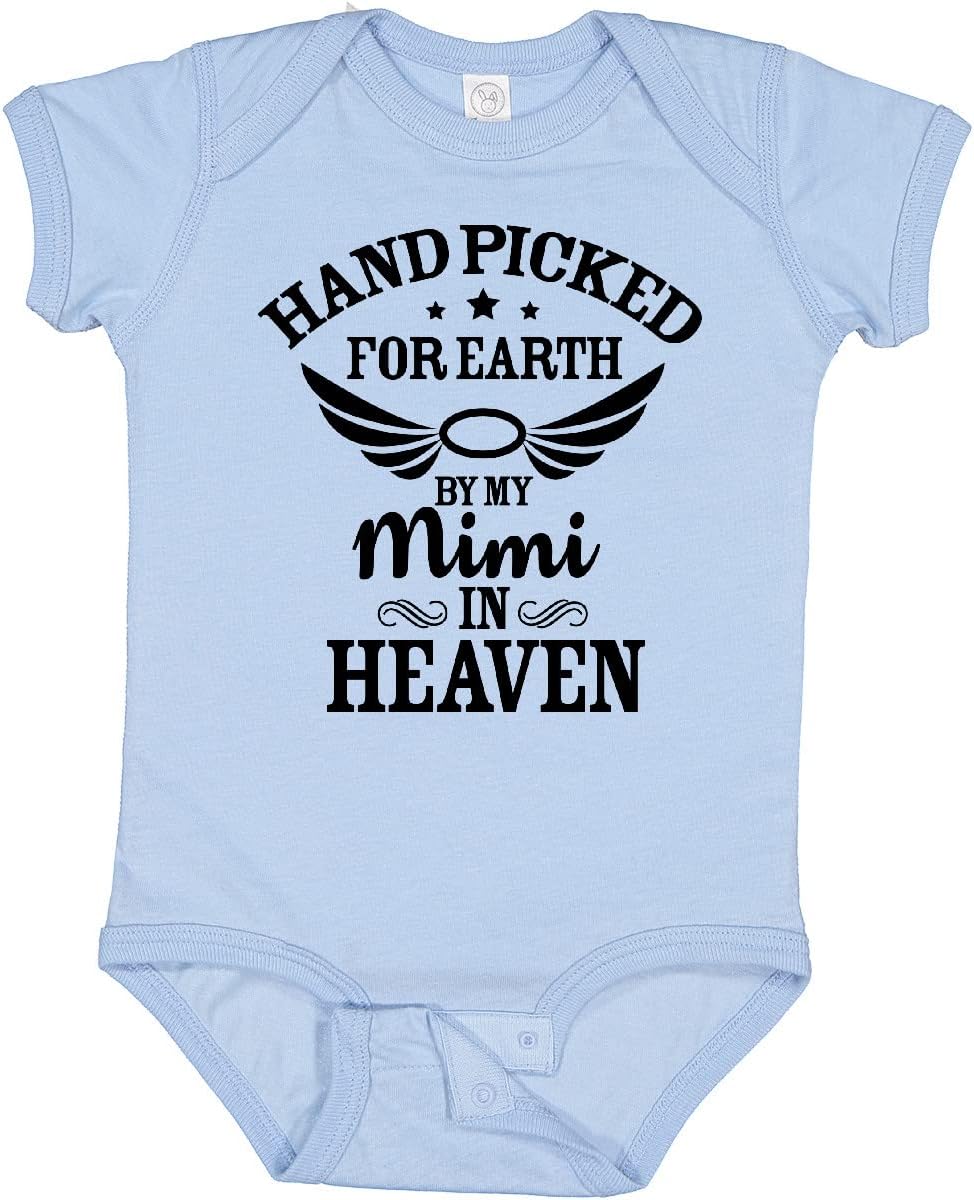 inktastic Handpicked for Earth By My Mimi in Heaven with Angel Baby Bodysuit