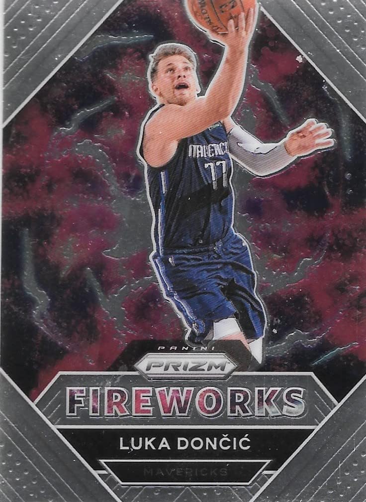 Luka Doncic 2020-21 Panini Prizm Fireworks Insert Card #14