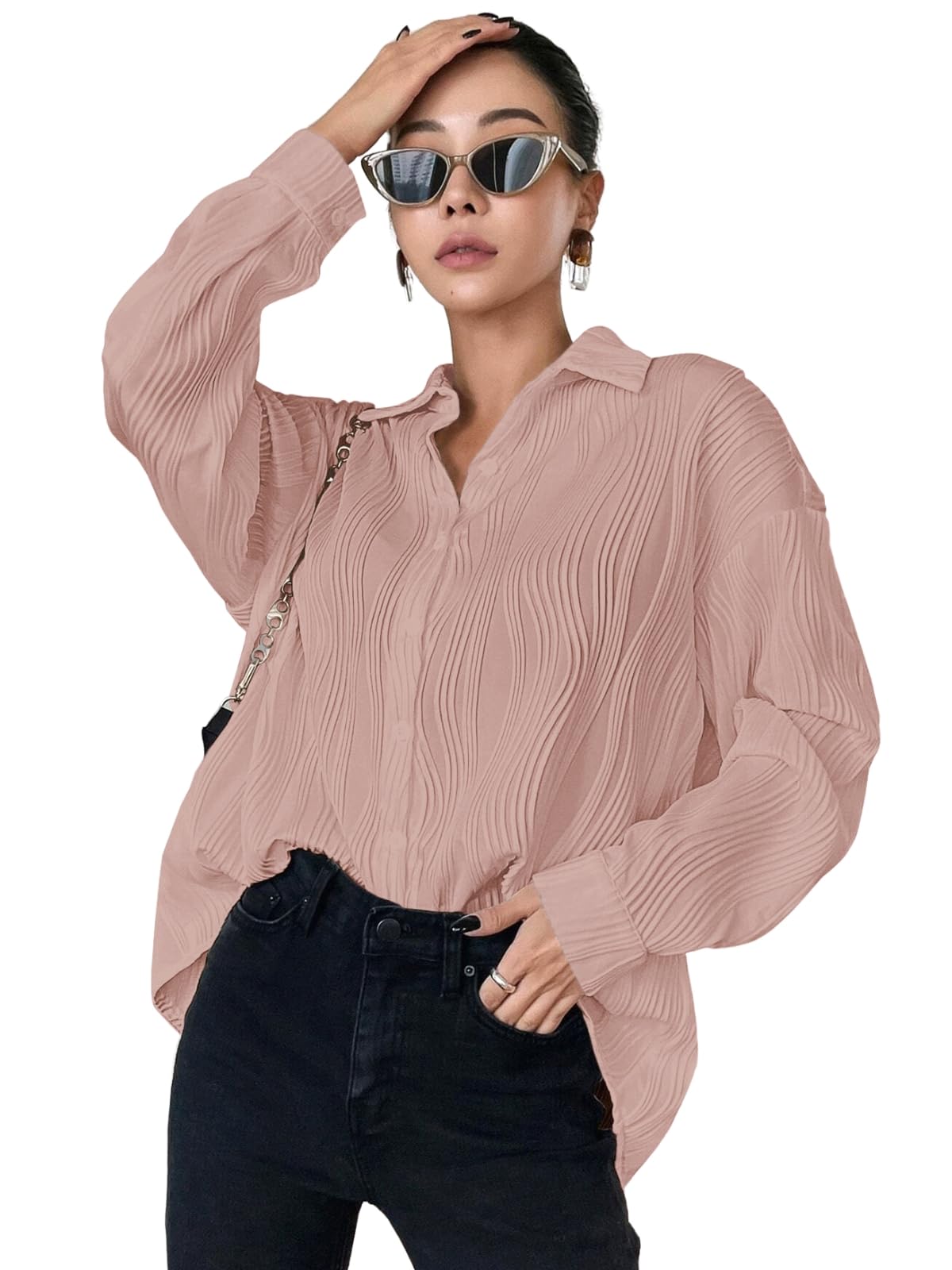 Oversized Shirt for Women | Shirt for Women Stylish Western | Long Shirt for Women