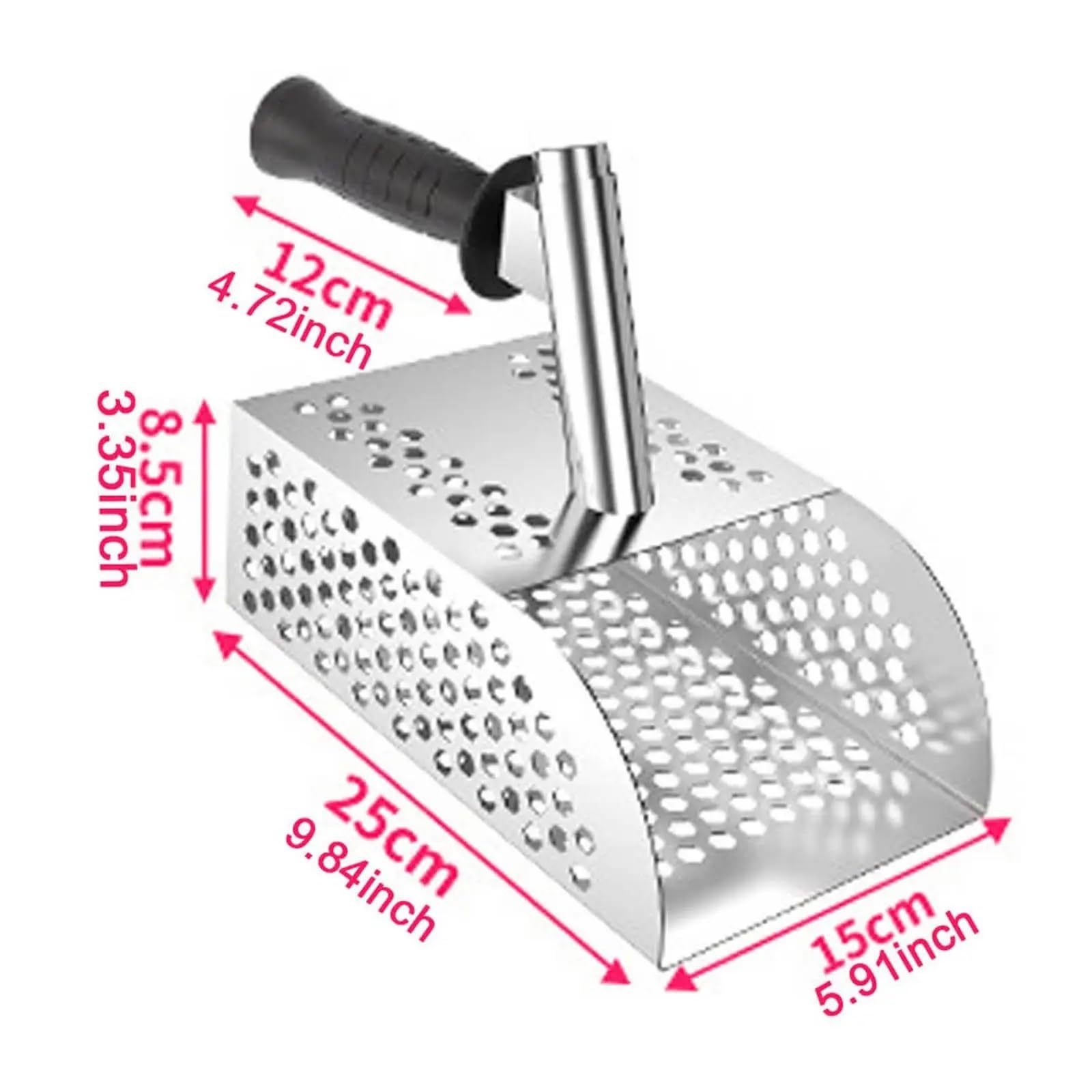 Rastrillo per pulci di sabbia Pala for la pulizia della sabbia, strumento leggero for raccogliere creature, ritrovamenti sulla spiaggia, robusto filtro for , pala da , scavo(With Rod)