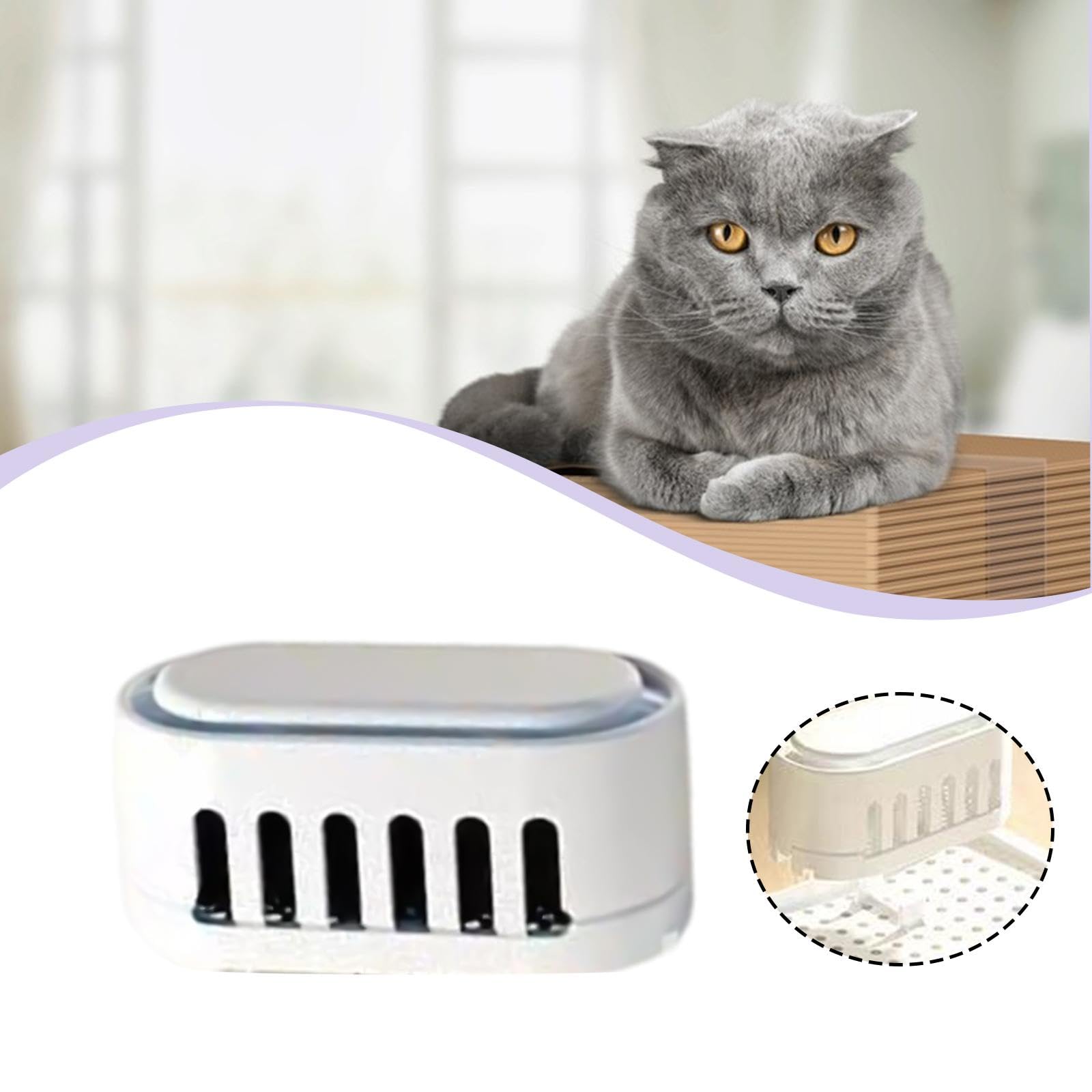 3 pièces Désodorisant pour Litière pour Chat, Éliminateur d'Odeurs pour Litière Chat, éliminateur D'odeurs pour bac à litière pour Chat Animaux de Compagnie Coussinets pour Animaux