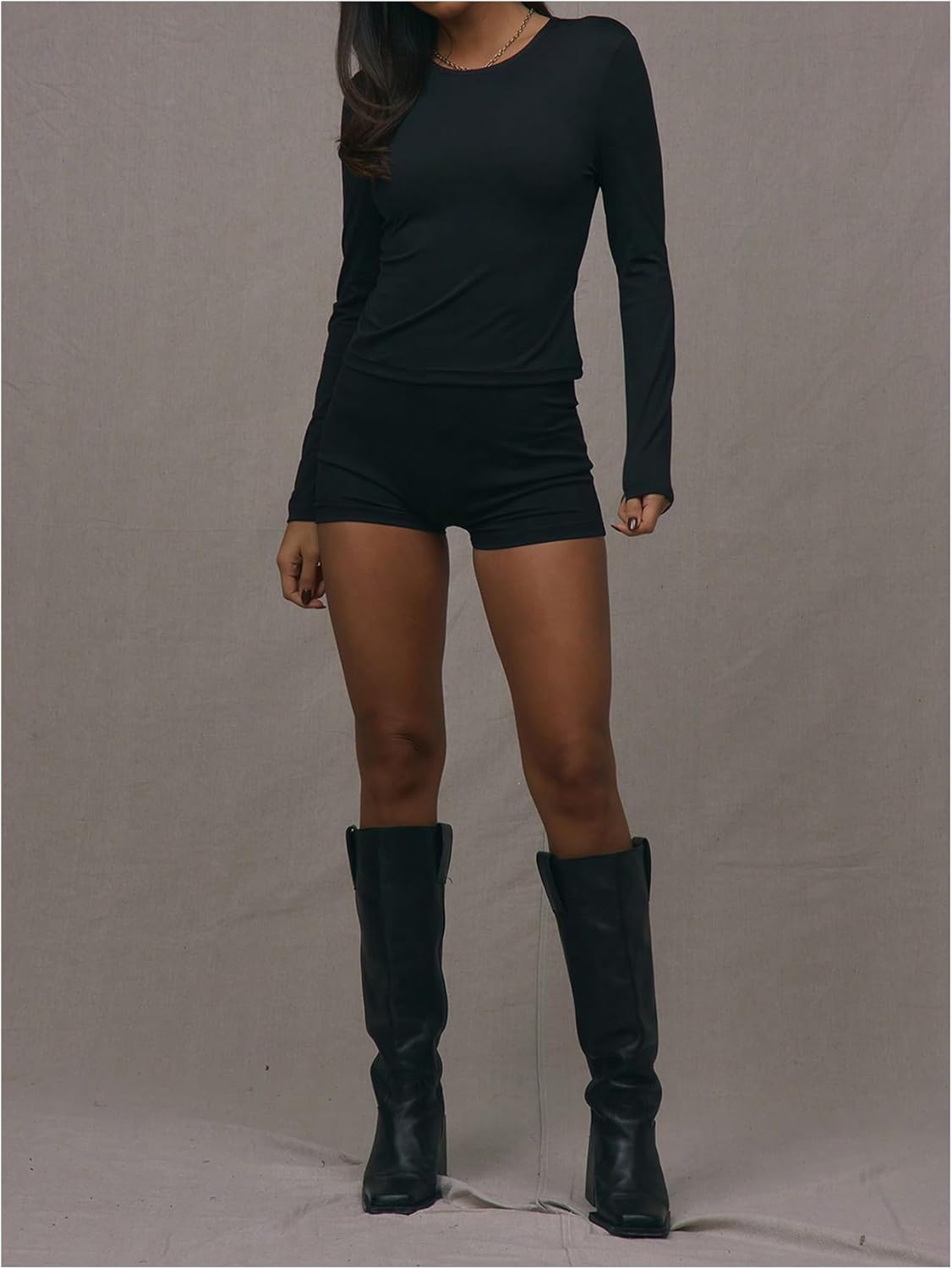 Women's High Waisted Mini Shorts Ruched Skinny Shorts Party Rave Hot Pants - Image 4