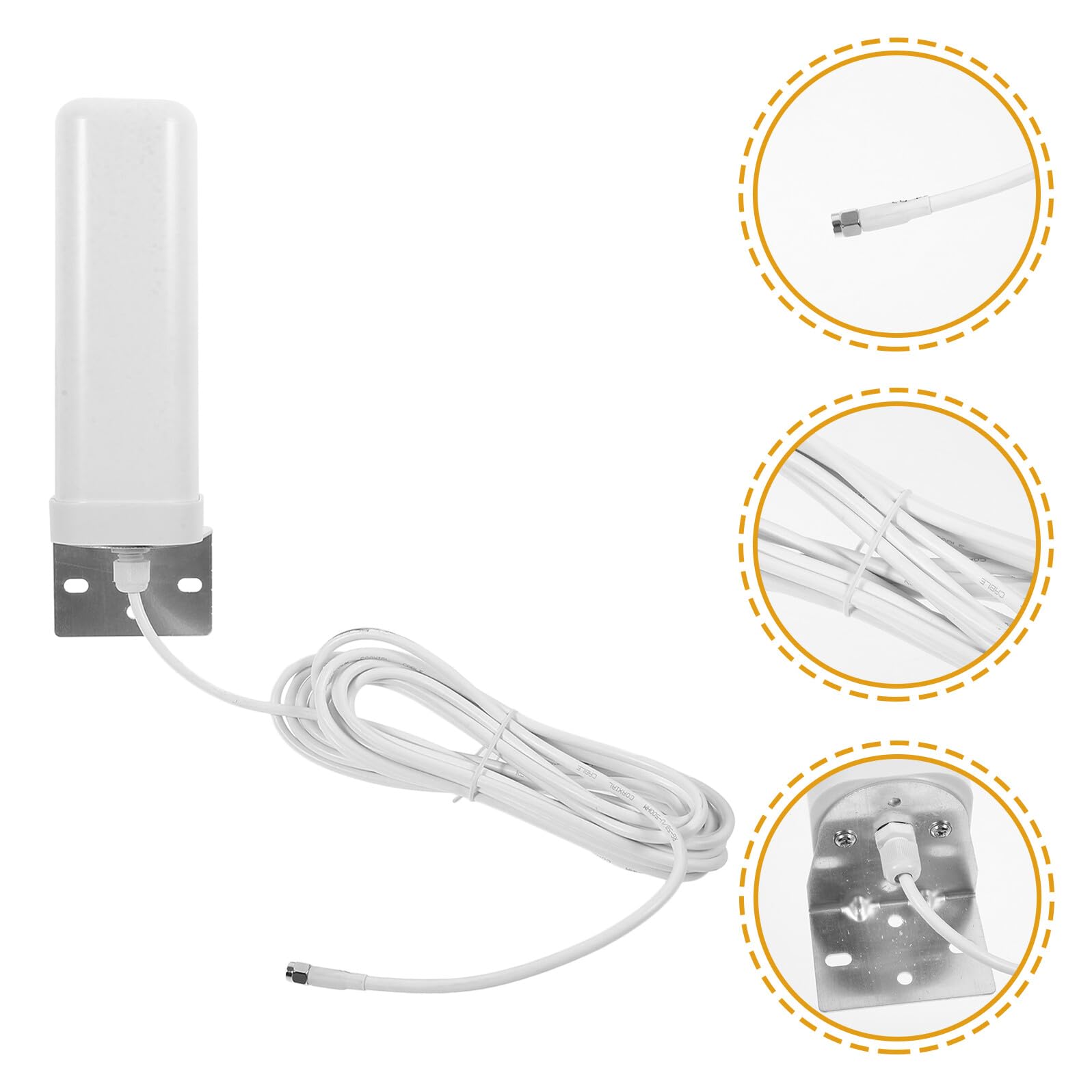 STOBAZA Antenne 4g Omnidirectionnelle Extérieure et Intérieure pour Routeur 3g 4g, Amplificateur de Signal Haute Fréquence, Compatible Modem, Installation Facile, Usage Extérieur