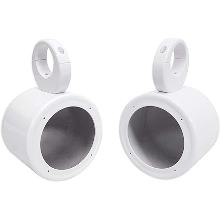 Rockville MAC525W 5.25" White Marine Wakeboard Tower Speaker Pod Enclosures