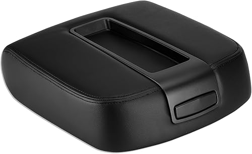 ILONPA Cubierta negra para reposabrazos de consola central para Chevy Avalanche Tahoe Suburban 2007-2014, GMC Sierra Yukon XL reemplaza para