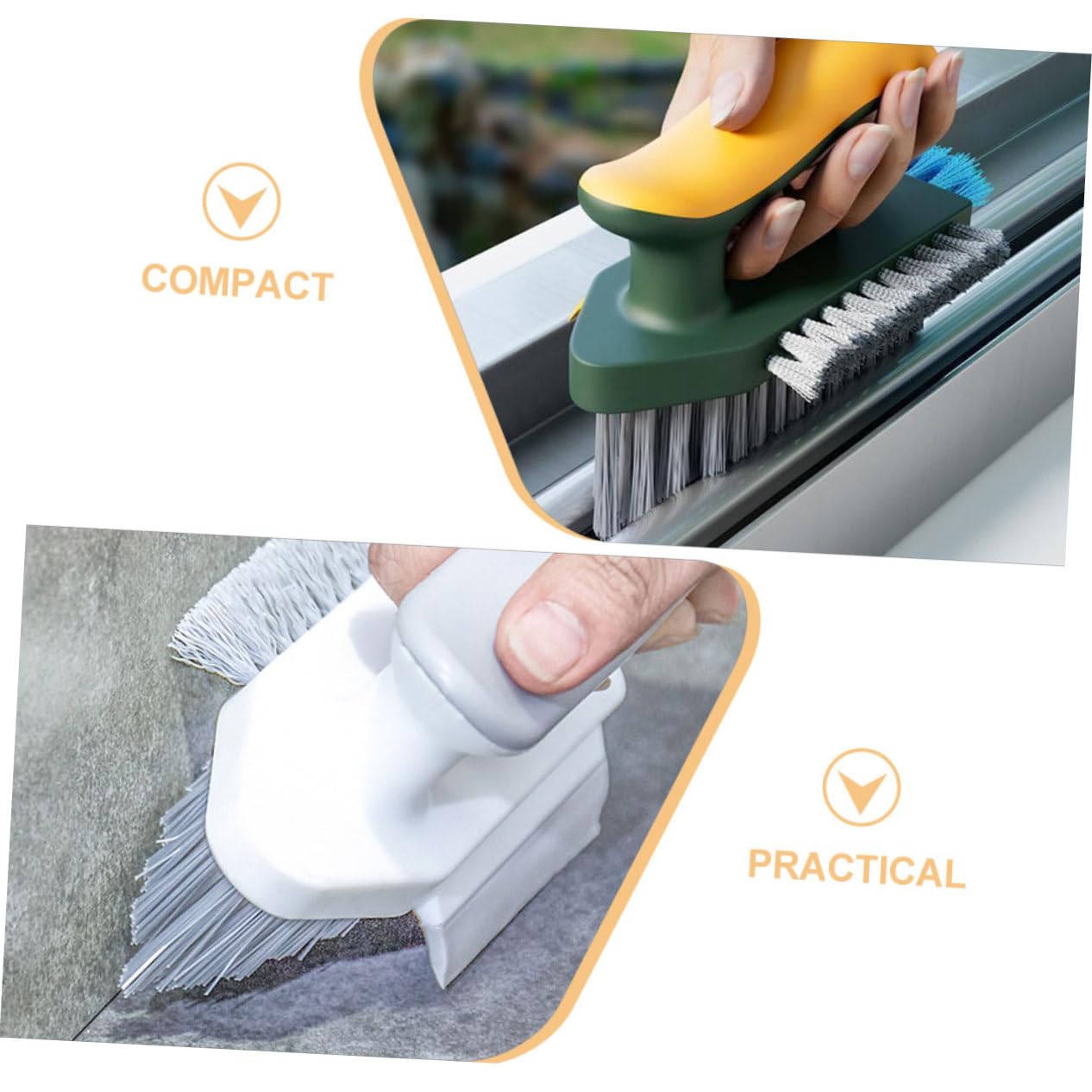Amosfun 8piezas Cepillo De Limpieza De Lechada Cepillo Reutilizable Diseño Japonés Ergonómico para y Grietas Azulejos y Paredes