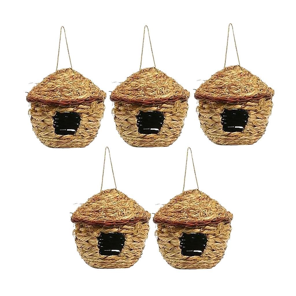 Nichoirs en bambou canaris et perroquets : lot de 10 niches herbe 5.5 * 3.5