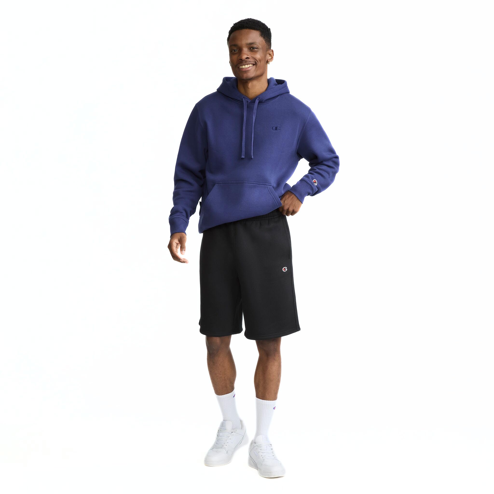 Champion Pantaloncini da Uomo Powerblend in Pile, Nero, M