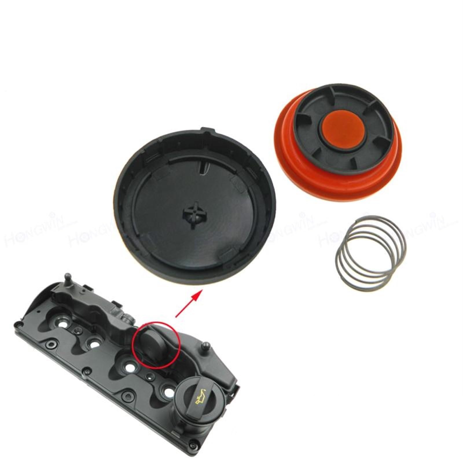 03L103469 Nuevo Kit de reparación de Tapa de válvula PCV Tapa de válvula con Membrana 1.6TDI, 2.0TDI, 3.0TDI, for VW, for, A4 A6 Q5 059103470AS Kit de válvula PCV para Coche