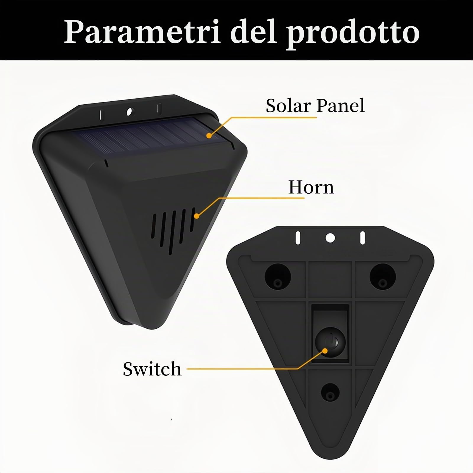 3 Pack Solar Power Uccello allarme repellente IP55 impermeabile 360 ° protezione completa suoni multipli forte deterrente uccelli dalla vostra proprietà Adatto per giardino all'aperto cortile