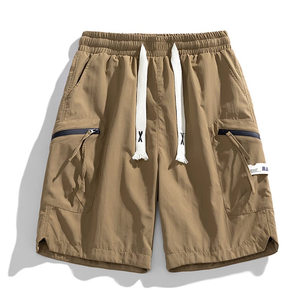 HBJWOV Mens Work Shorts Sports Casual Khaki Trend Comfortable Comfortable and Breathable Shorts 4X-Large