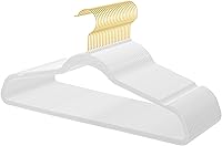 Vista 14 de TIMMY Perchas de terciopelo – Juego (paquete de 50) perchas ultrafinas con construcción resistente, soporta hasta 10 libras – Acabado rosa rubor