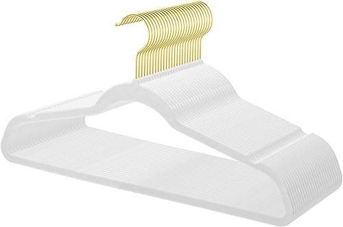 Miniatura 14 de TIMMY Perchas de terciopelo – Juego (paquete de 50) perchas ultrafinas con construcción resistente, soporta hasta 10 libras – Acabado rosa rubor