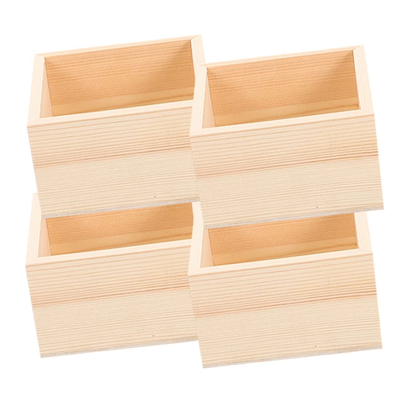EXCEART 8piezas Cajas De Madera Rústicas Para Almacenamiento De Joyas y Manualidades De Diseño Práctico y Decorativo Para Oficina y Hogar