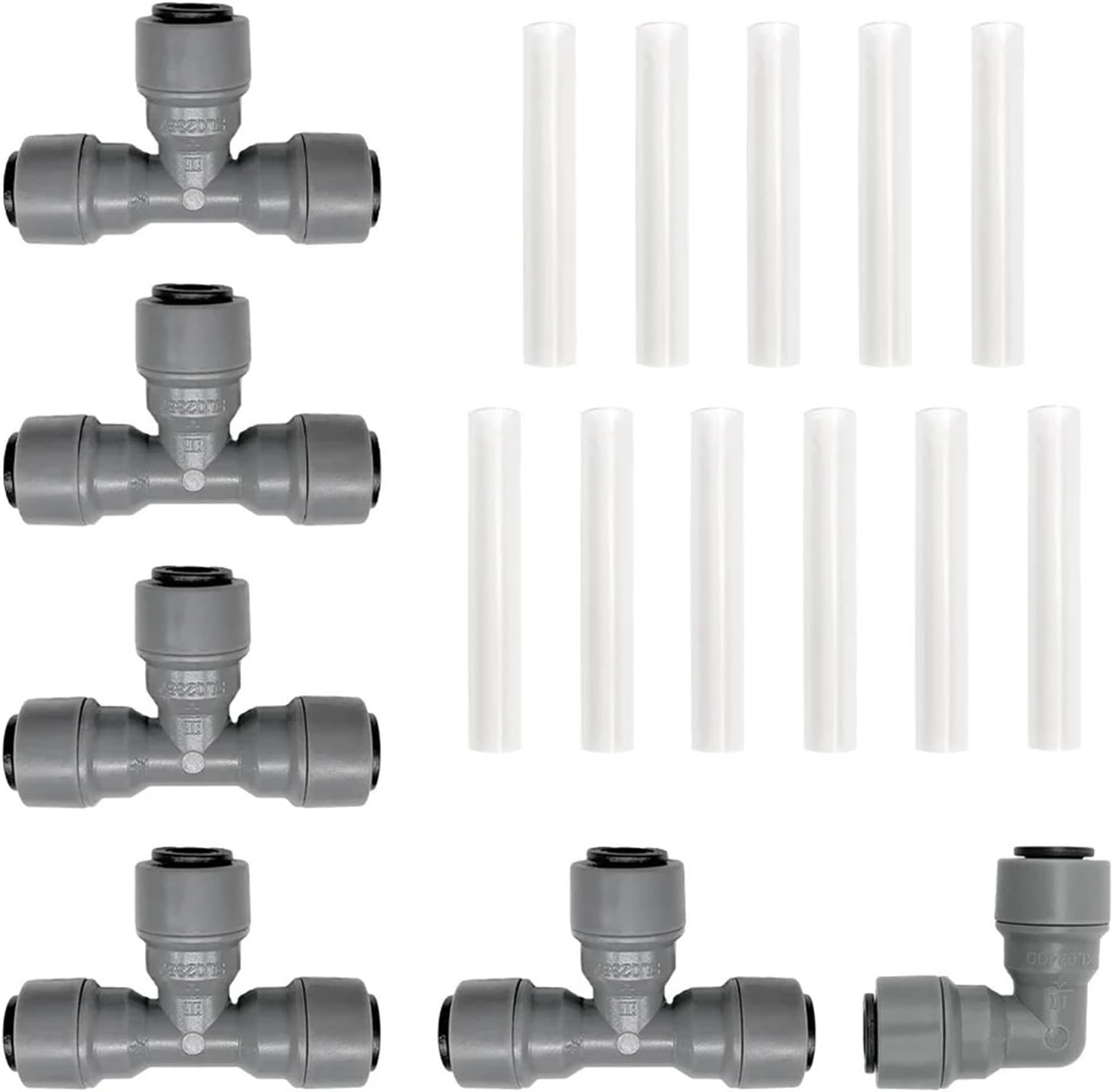 Plastic Connector Kits for 6 Output Gas Board (T-shaped Quick Connect+elbow+PP Pipe) Beer Brewing Accessary