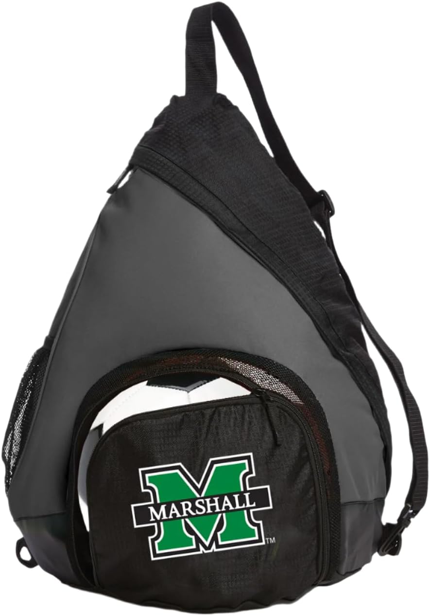Broad Bay Marshall Backpack with Soccer Ball Pocket or Volleyball Bag Sports Gear Compartment Practice Bag Black