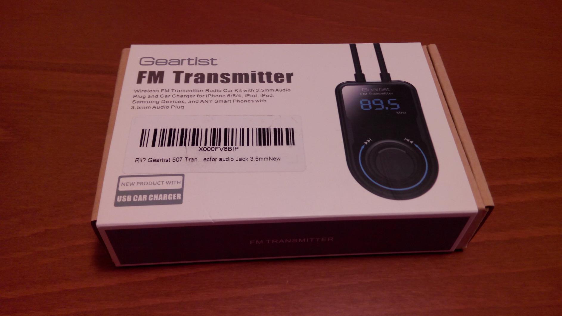 Rii® Geartist 507 Transmisor inalámbrico radio FM Carkit 3.5mm, con