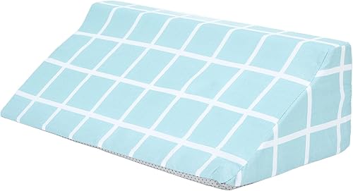 Diydeg Almohada de cuña de cama, cojín de apoyo elevado de 8 a 6 pulgadas para aliviar el dolor de espalda, piernas y rodilla, almohada triangular