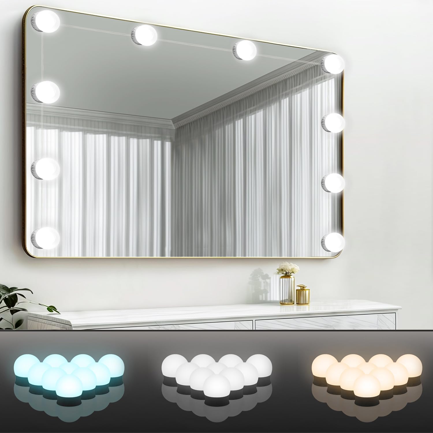 Pretmess Vanity Lights for Mirror, Hollywood Style Vanity Lights with