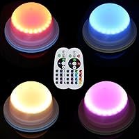 Vista 9 de Luz debajo de la mesa para fiestas, iluminación de mesa de cóctel para bodas con control remoto, iluminación vertical recargable para mesa de café