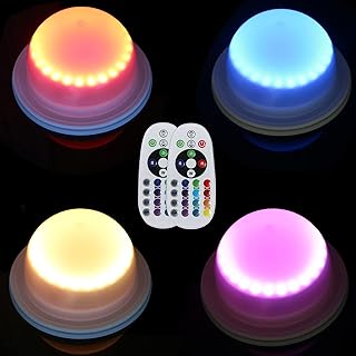 4 Pack LED Under Table Lights for Parties - RGB Event Lighting for Weddi...