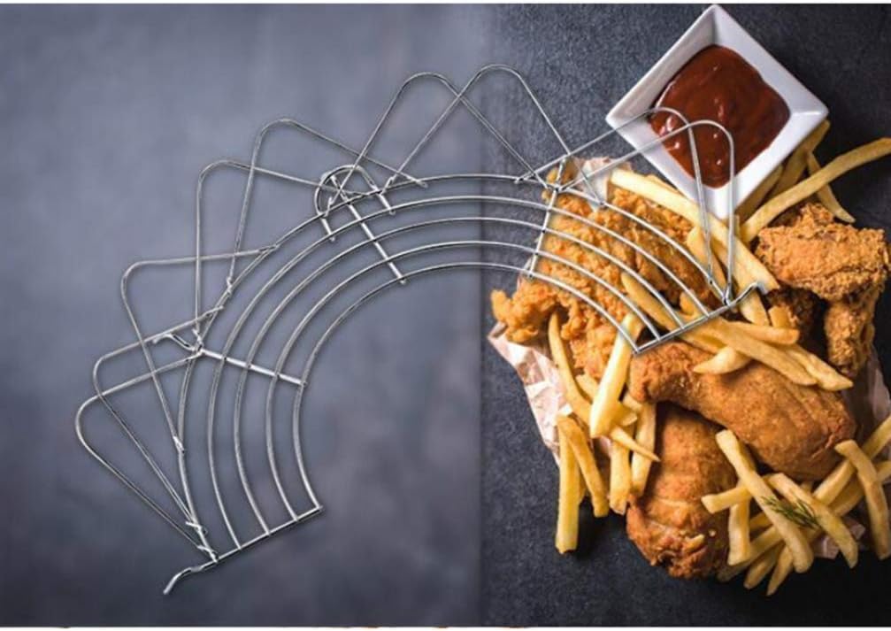 DOITOOL 2 Pcs Oil Drainer Shelf Wok Tempura Racks