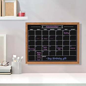 Amazon.com : Umtiti Calendar Chalkboard, 13