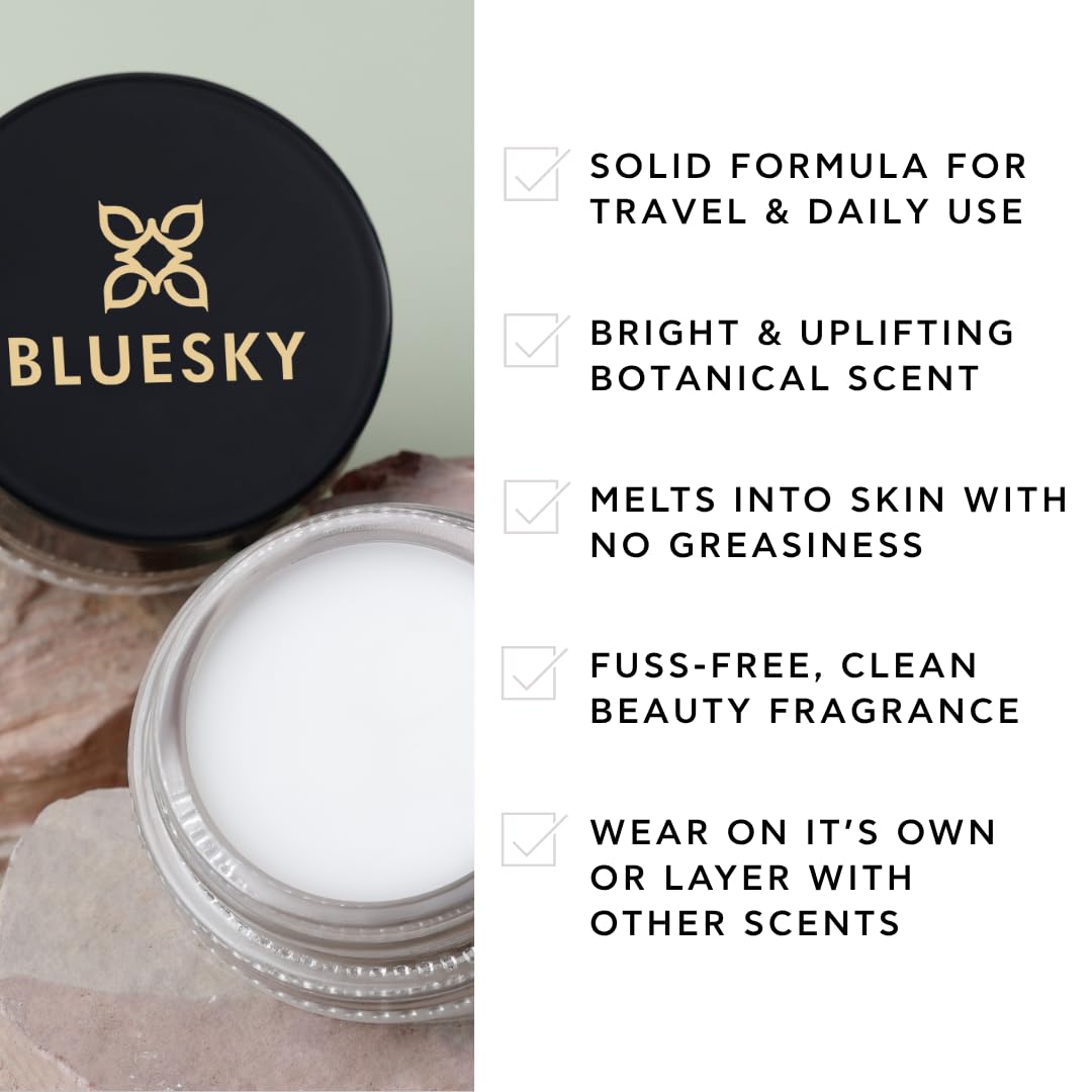 BLUESKY Kremowe perfumy Loyal 6 g, mocne perfumy dla kobiet, ciepły, pudrowy zapach drzewa sandałowego, kremowa tekstura balsamu, idealna w podróży i do torebki