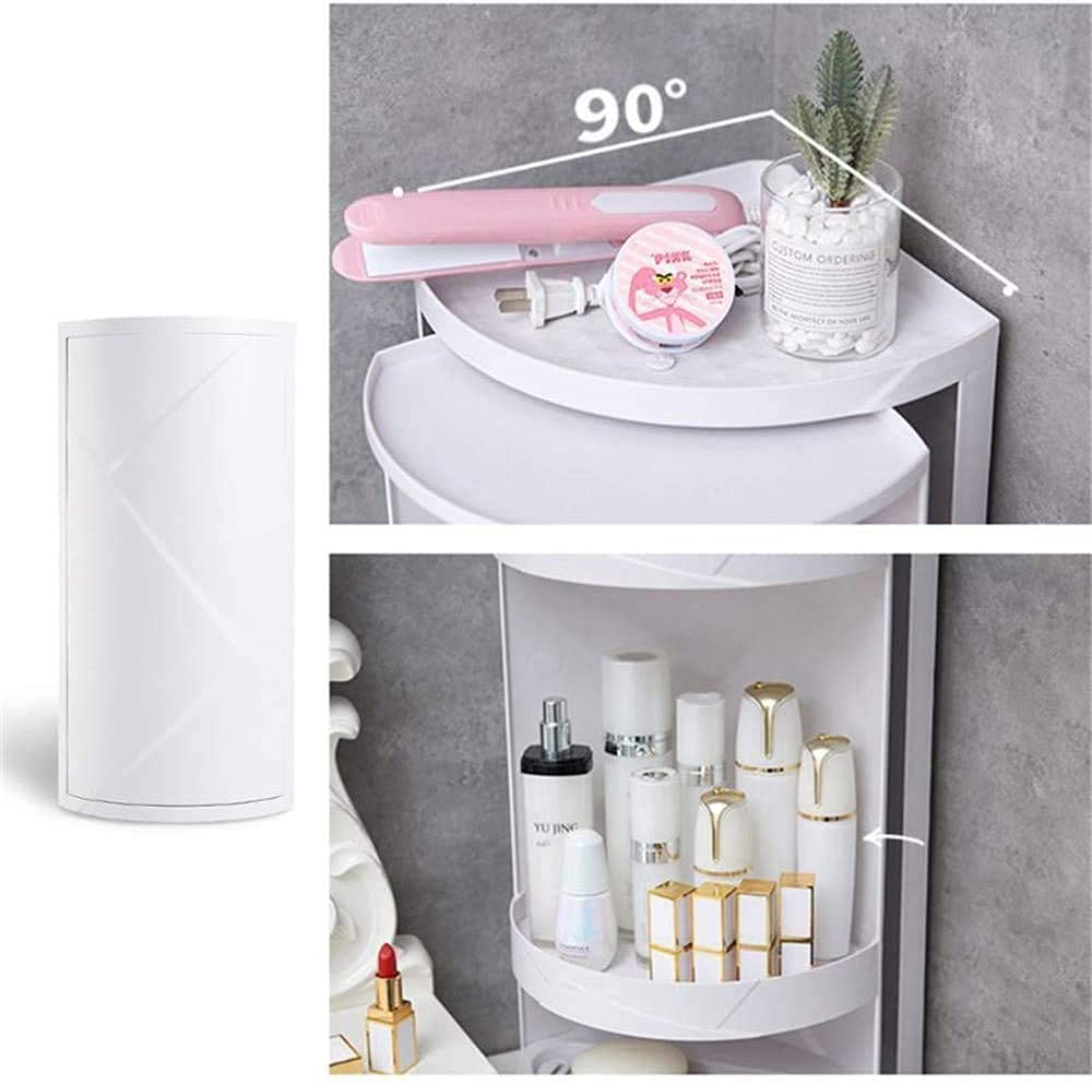 VBM Bathroom Corner Shelf, 360 Degree Rotating Triangle Shelf, Multifunction Corner Locker Cosmetic Rotating Storage Cabinet Shelves Multi Layer Storage Rack for Bathroom Kitchen Bedroom 2