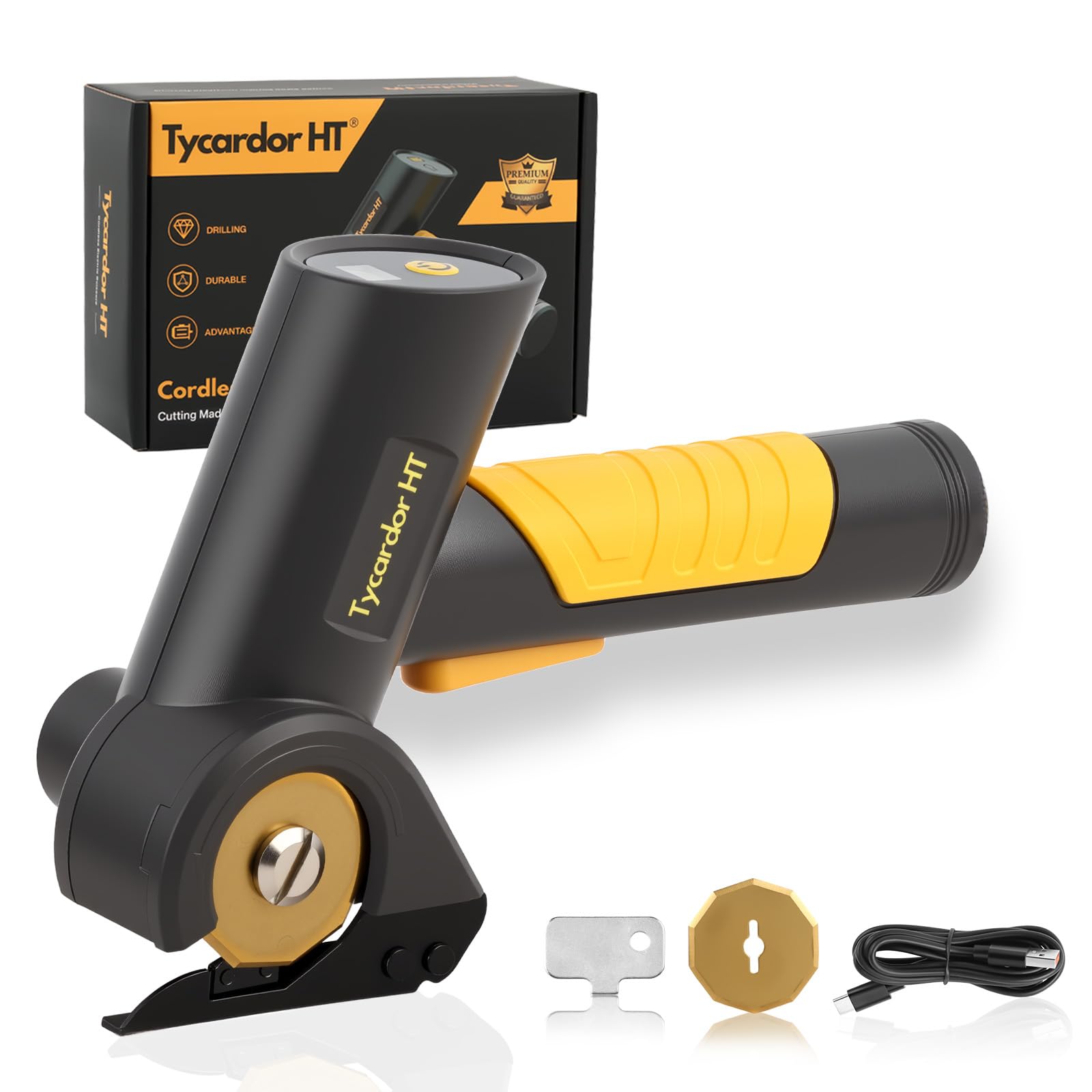 Cutter rotatif robuste pour tapis cuir plastique et tissu 4V
