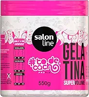 Salon Line, Gelatina Capilar, #TodeCacho, Super Volume, Vegano - Para Cabelos Ondulados, Cacheados e Crespos, 550 g