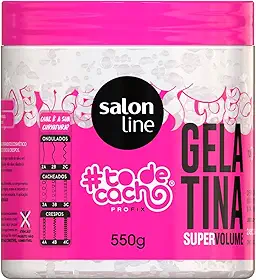 Salon Line, Gelatina Capilar, #TodeCacho, Super Volume, Vegano - Para Cabelos Ondulados, Cacheados e Crespos, 550 g