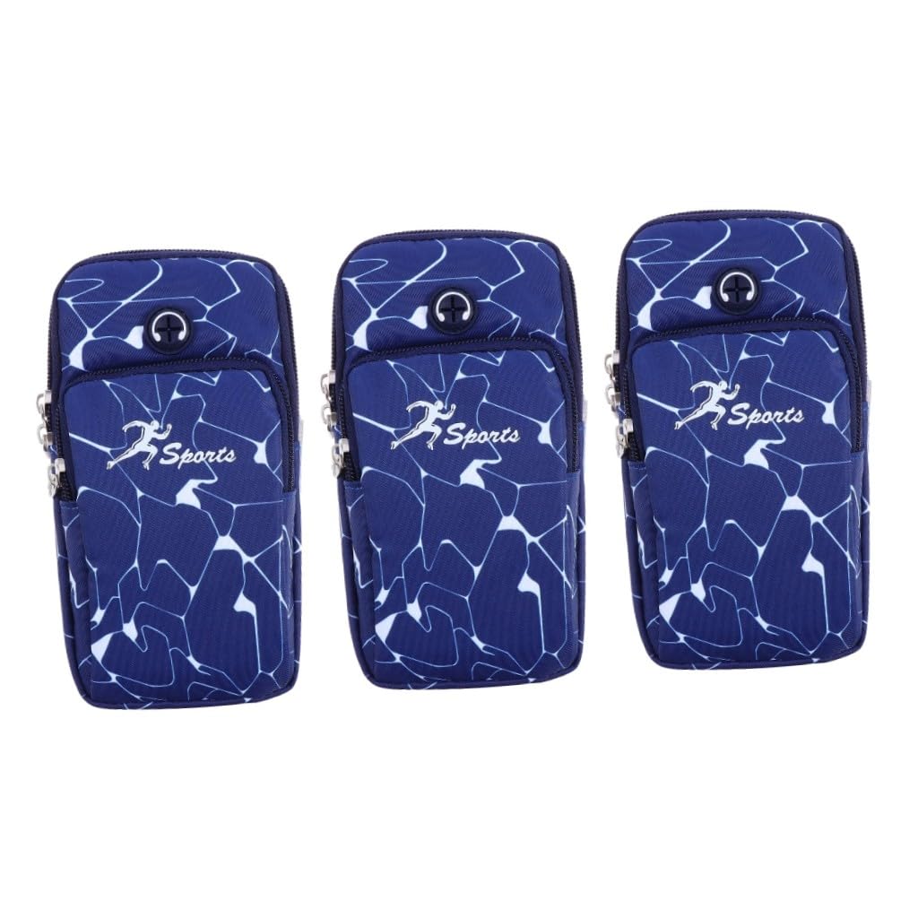 COLLBATH 3stücke Wasserdichtes Armband Handy Pouch Für Sport Und Joggen Atmungsaktive Oxford-Tasche Für Smartphones Schlüssel Und Zubehör Für Outdoor-aktivitäten