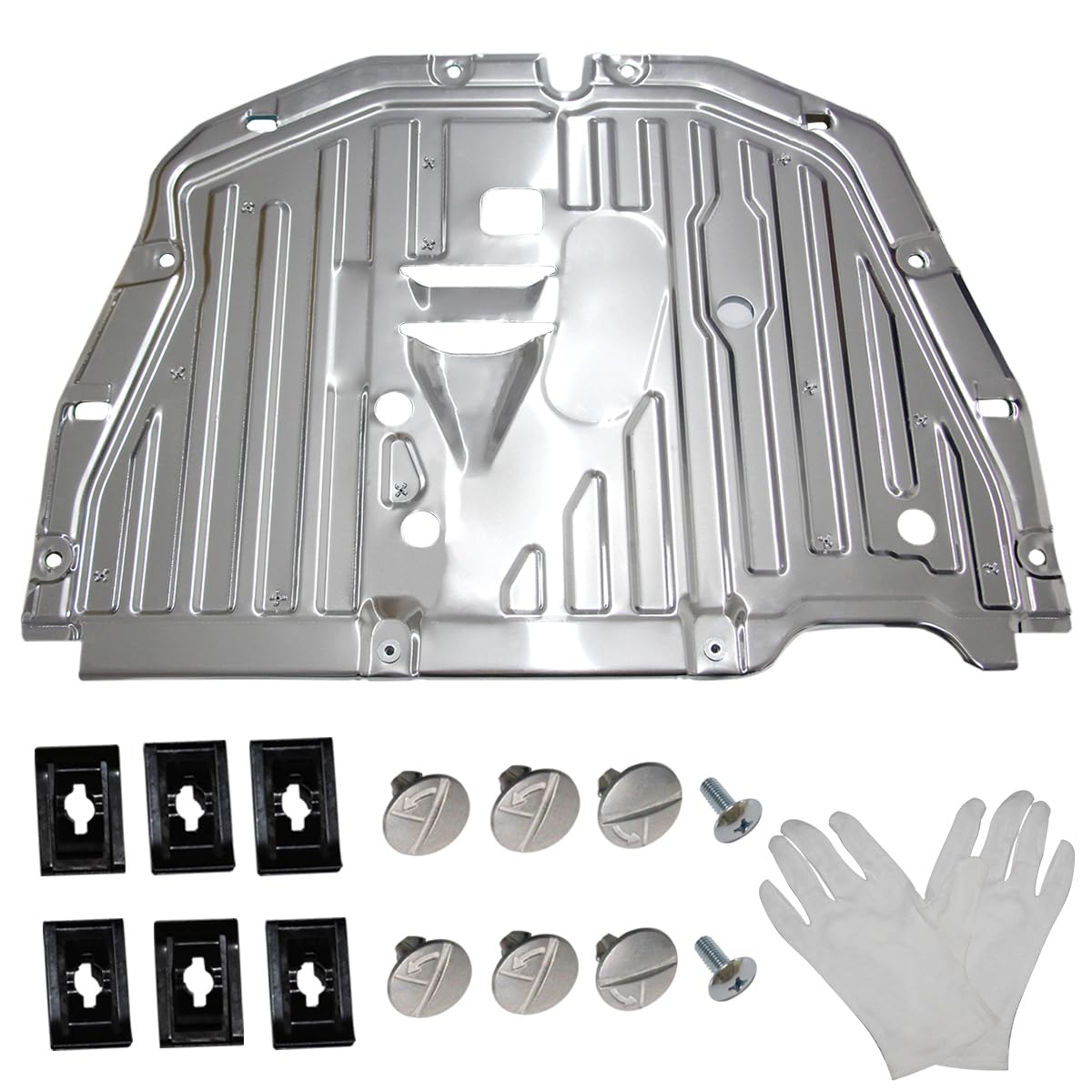 Engine Splash Shield Under Car Cover 74110-TBA-A00 Compatible with Honda Civic 2016-2021, Splash Guard Skid Plate and Mud Guard