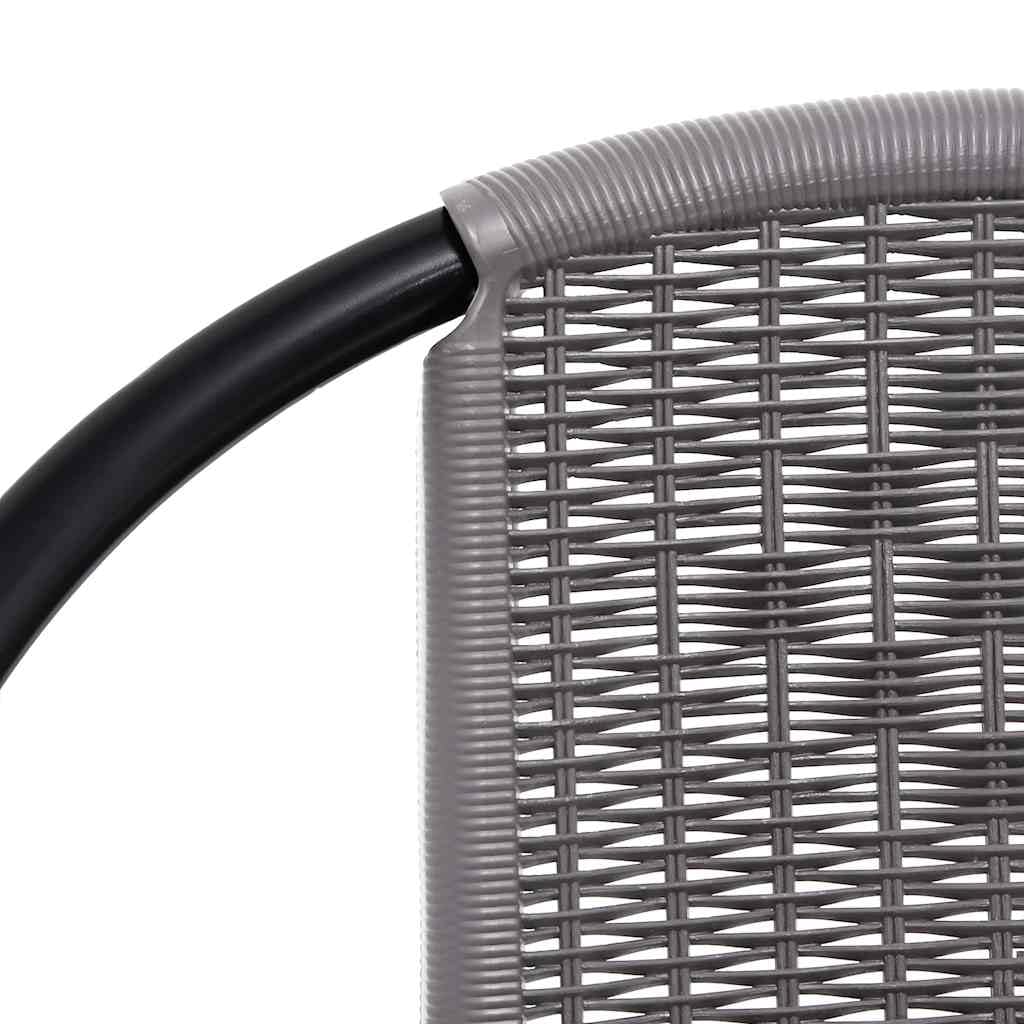Gartenstühle 2 Stk. Kunststoff Rattan-Optik und Stahl 110 kg