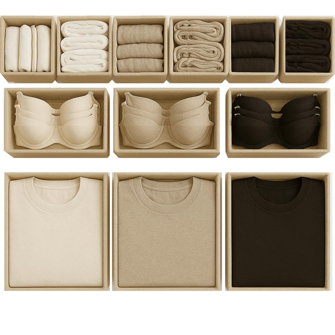 Bermondsey Division 12 Pcs Stone Set Of 12 Drawer Organiser Stone Divider Drawer Dividers Clothes Storage Bedroom Drawers Wardrobe Organiser Storage Organizer Clothing & Wardrobe Solutions