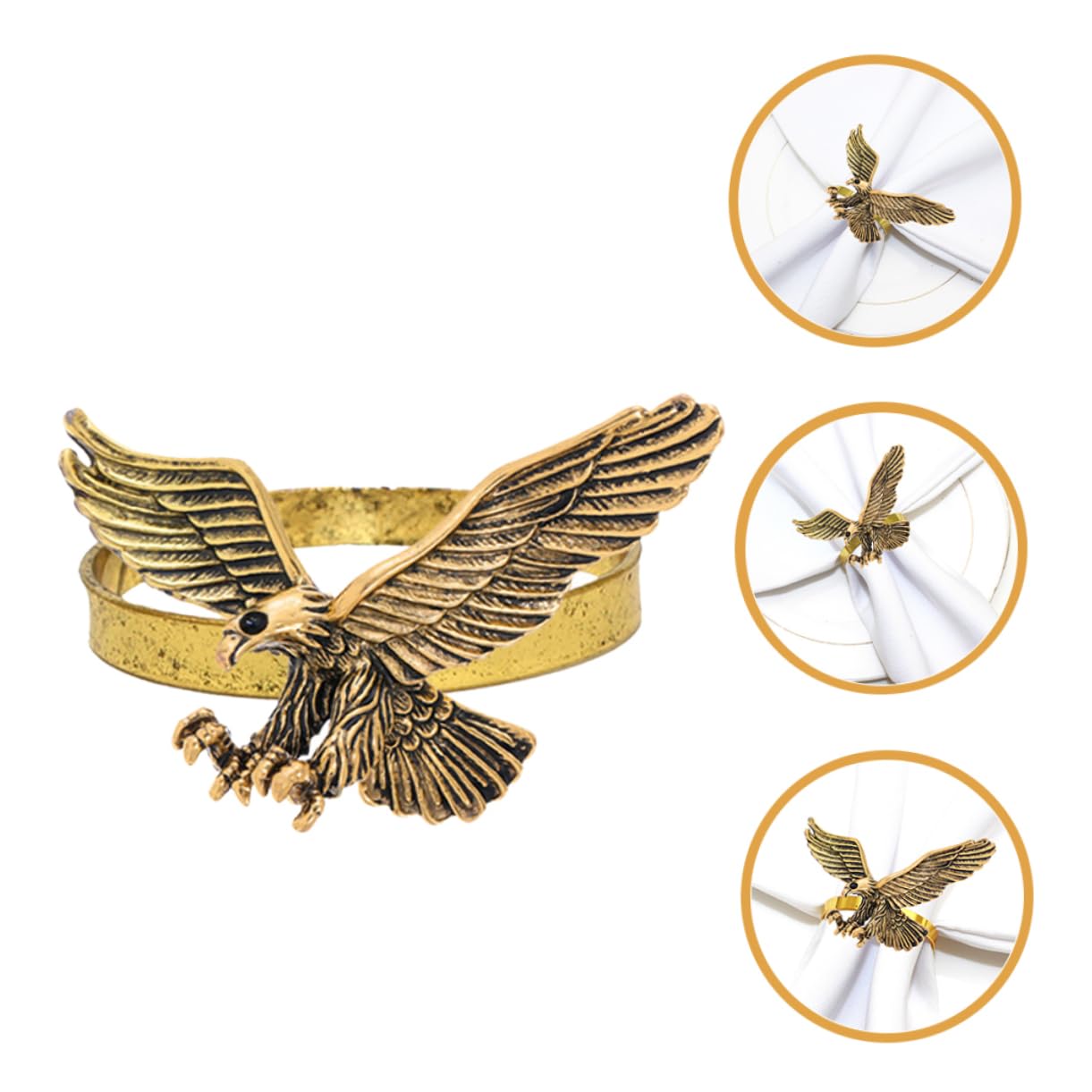 Alipis 20 Piezas Servilletero Anillos para Servilletas Adorno De Servilleta Decoración De Mesa Navideña Sostenedores del Anillo De Servilleta Anillos De Servilleta Golden Ferroaleaciones