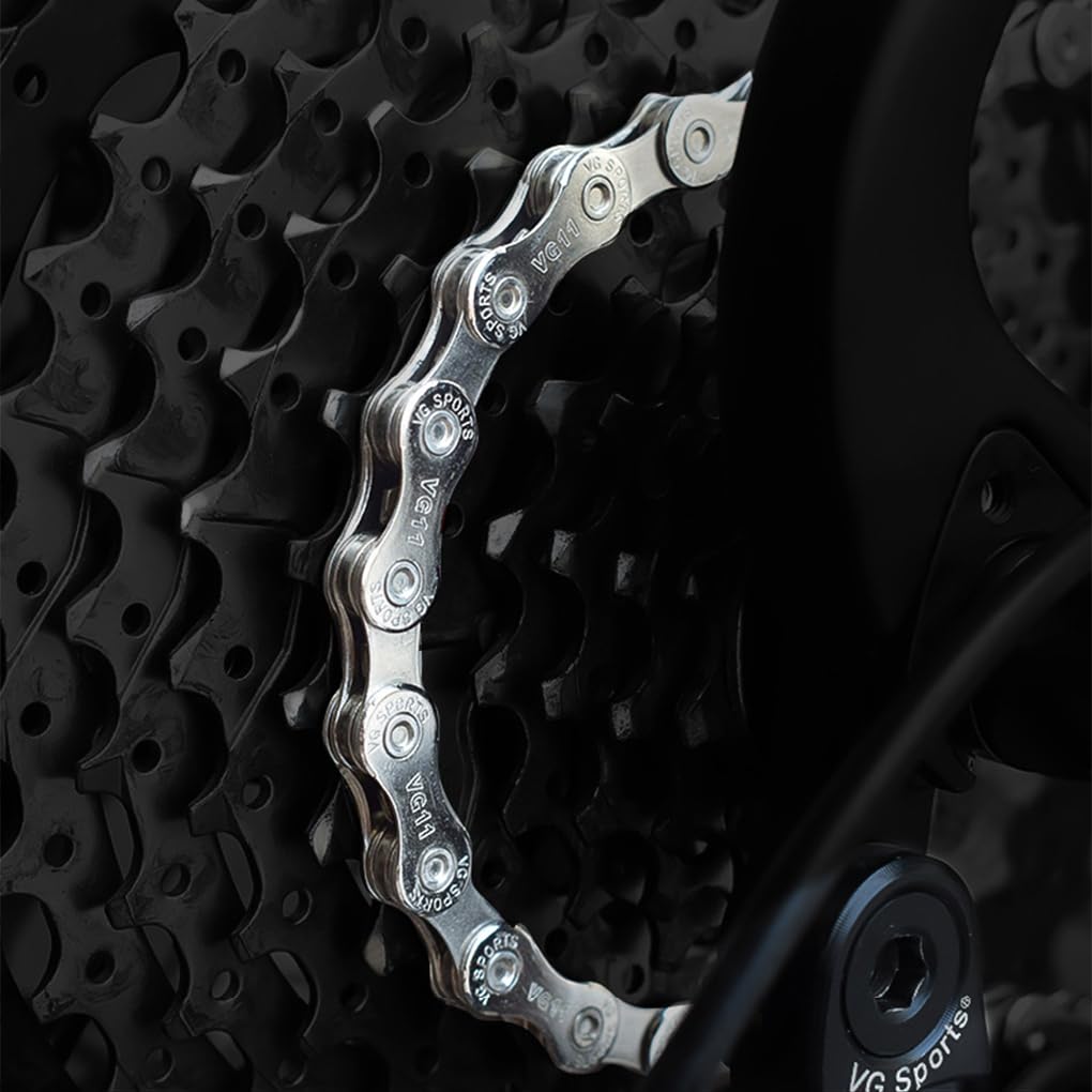 3 Set di Catena per bici facile da installare per mountain bike e bici da strada Catene per mountain bike robuste e durevoli in acciaio al carbonio, eleganti e colorate a 9 velocità