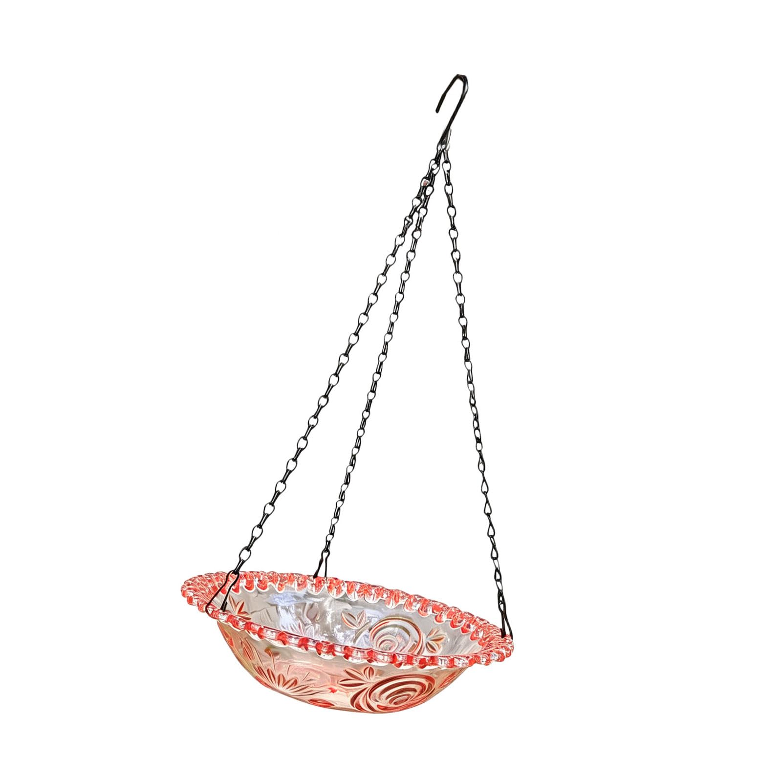 BWANGIAO Hanging Bird Bath For Garden With Metal Hook And Clean Attracts Wild Birds