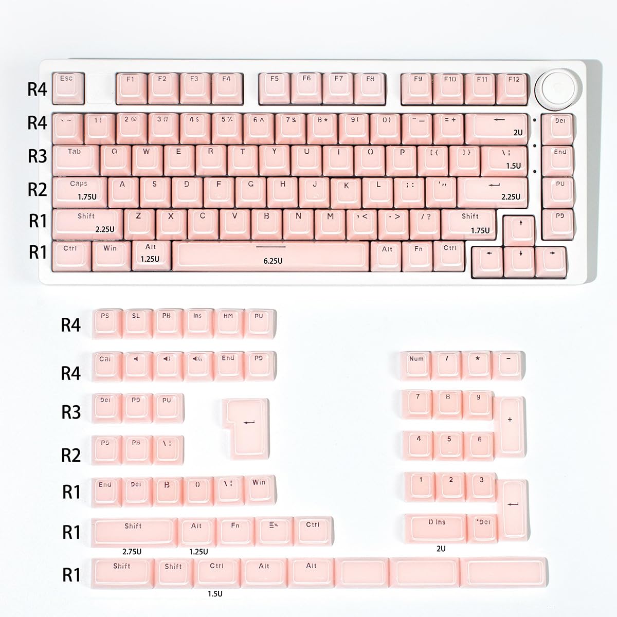Amazon.co.jp: クリスタルジェリーキーキャップ ピンク OEM