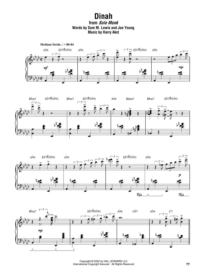 Thelonious Monk Omnibook for Piano
