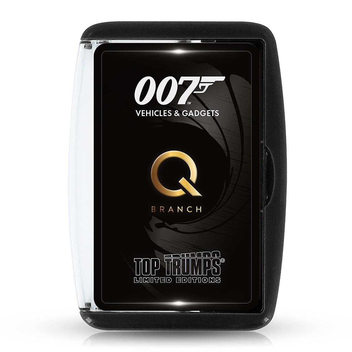 Top TrumpsJames Bond Gadgets and Vehicles Limited Editions Card Game, play with iconic gadgets and vehicles including Aston Martin DBS, Golden Gun and the Q Boat, for players aged 12 plus