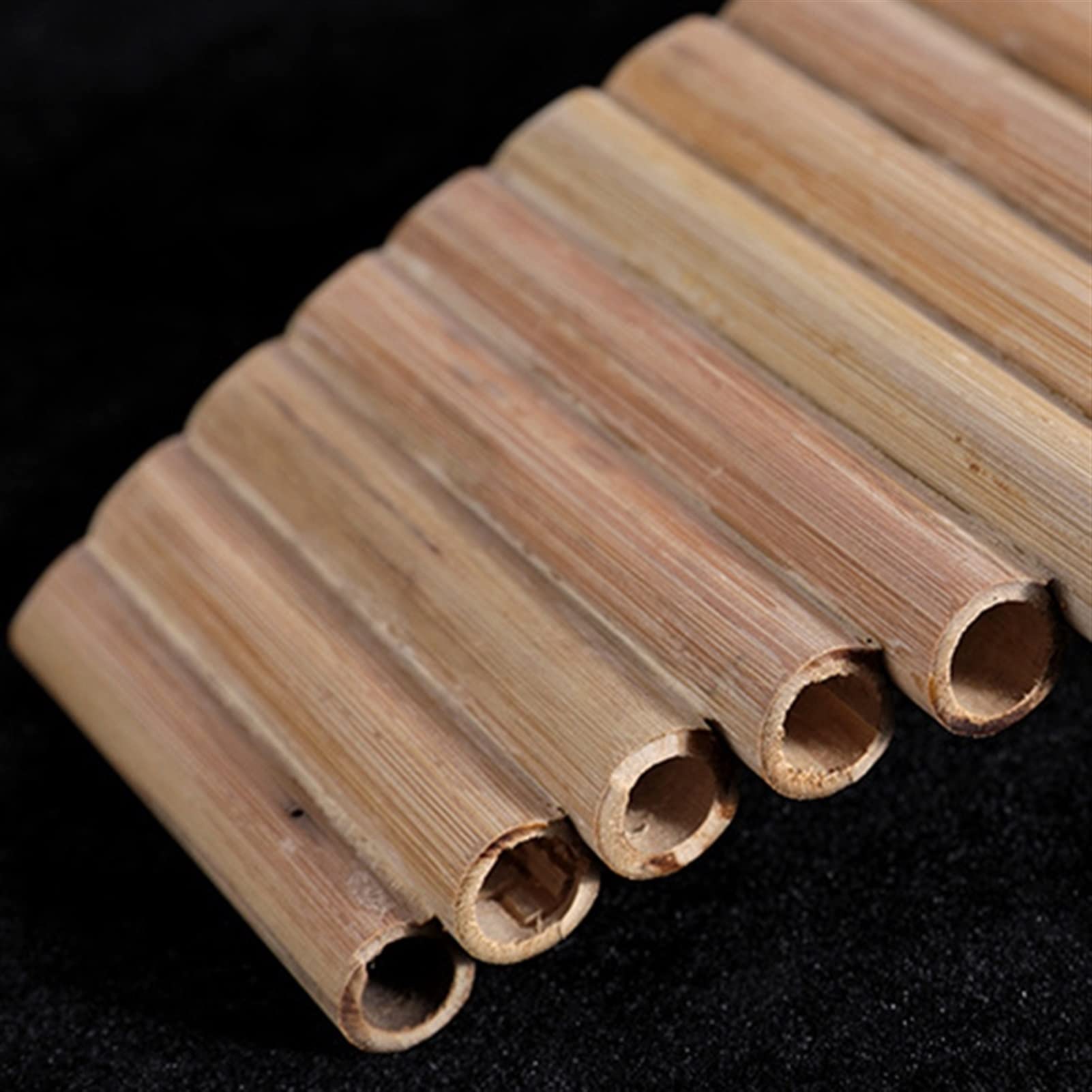 TSTS Flauta Pan Estudiantes Instrumento De Viento De Viento Hecho A Mano Flute 15 Tubos De Bambú Natural Panpipe G PanPipe