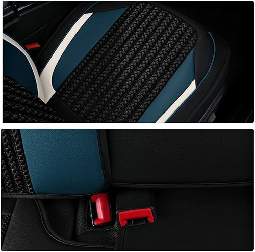 Miniatura 8 de Ruberpig Juego completo de fundas de asiento de coche de lujo adecuadas para Mazda CX3 2015-2021 tejido de seda de hielo y asiento de cuero, 5