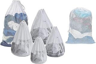Lot de 6 sacs à linge, machine à laver avec bloqueur de cordon, filet à linge pour sac à linge, linge pour bébé, sous-vêtements, chaussettes pour dortoir.